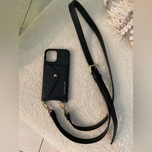 Bandolier Hailey Side Slot Leather Crossbody-iPhone 12